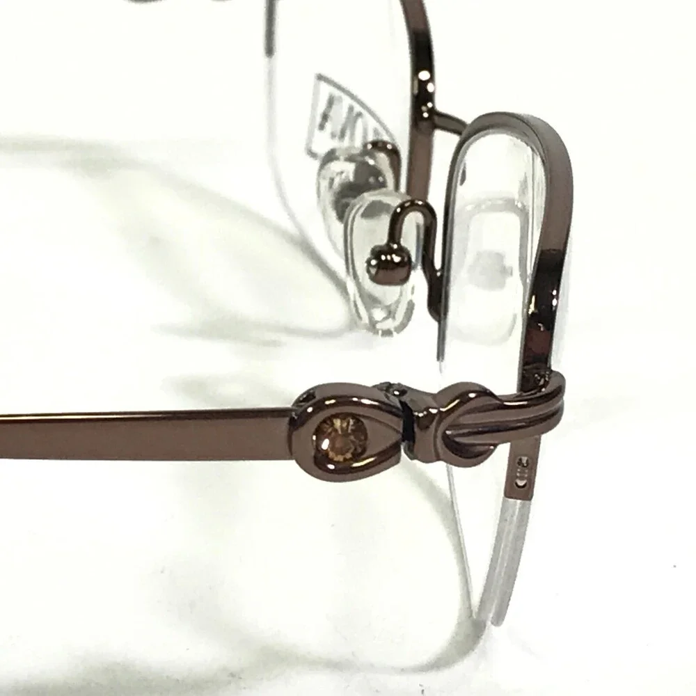Bulova Eyeglasses Frames ASHBURN BROWN Rectangular Half Rim 52-18-135